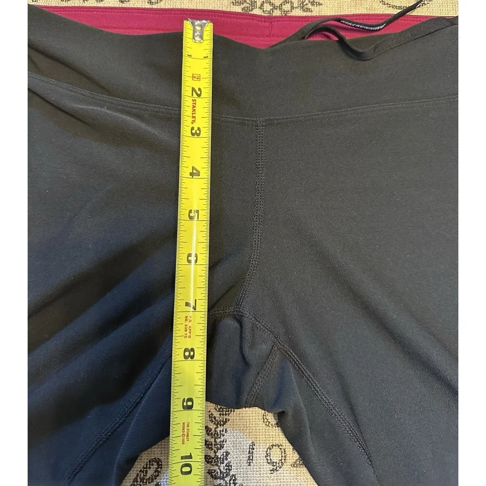 Nike Dri Fit Crop Capri Athletic Leggings Women's Size M - Workout Black /Pink